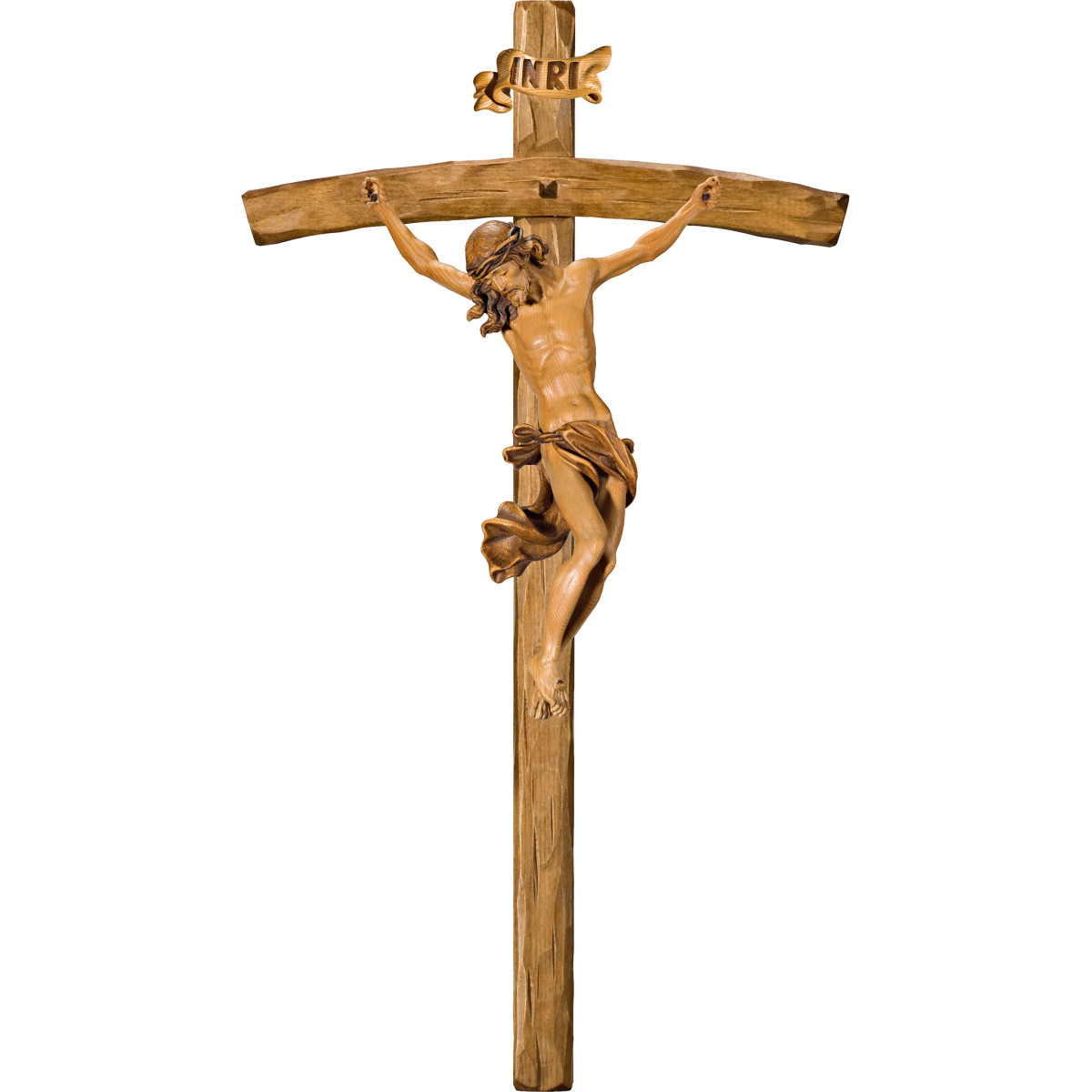 Cristo Barroco en cruz arqueada